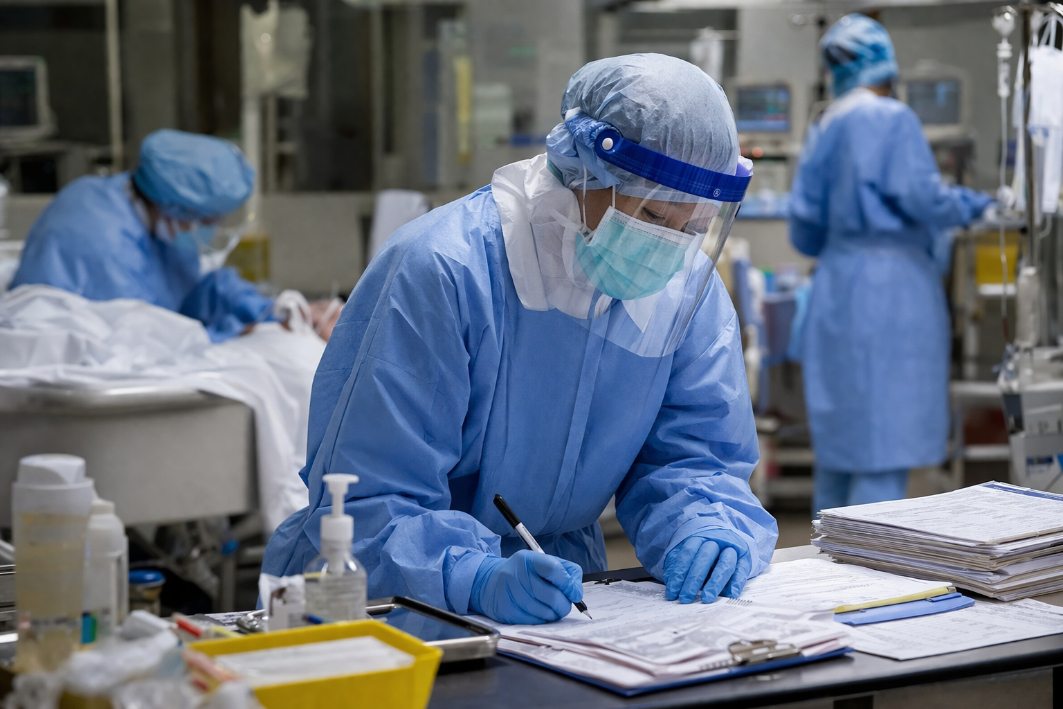 Healthcare workers facing pandemic pressure